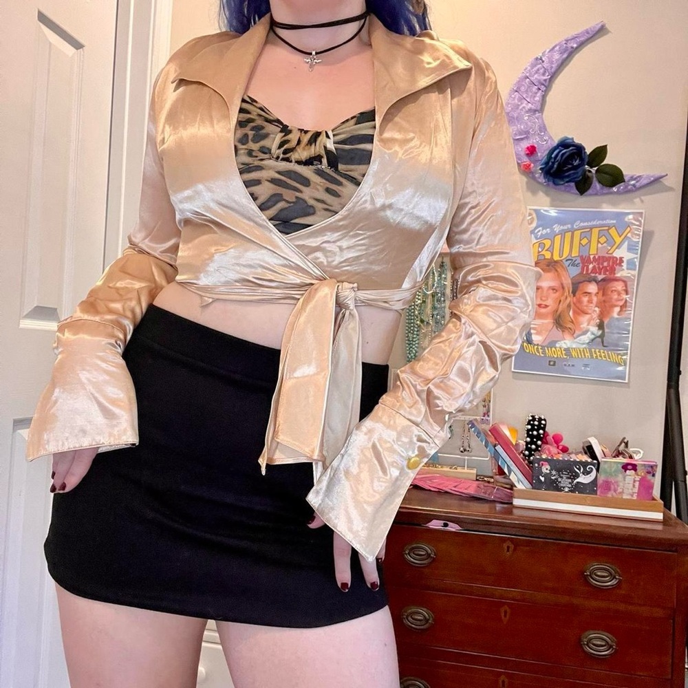 90’s vintage champagne blouse